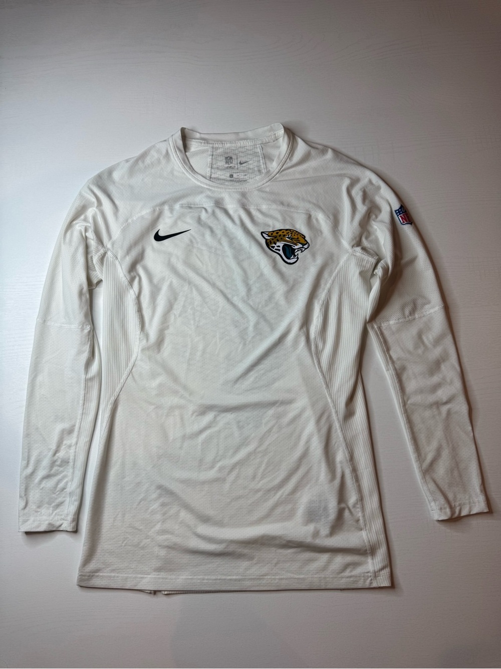 Nike White Long Sleeve Dri-FIT Jacksonville Jaguars Top